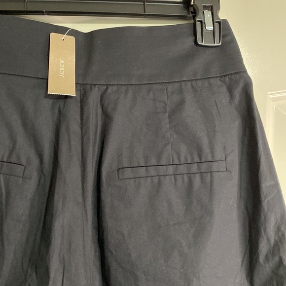 J CREW Poplin Tie Waist Shorts Black Pockets Cotton Sz 4 NEW - Picture 7 of 12